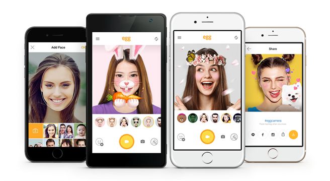 動物造型自拍變臉夯！LINE推出變臉App「egg」超好玩