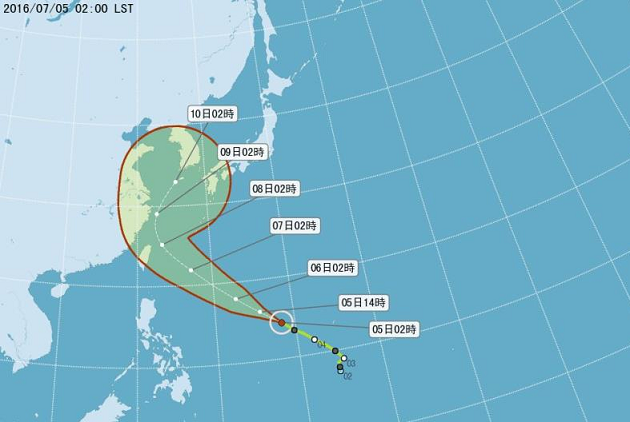 尼伯特轉中颱 最快明天影響台灣 請大家要做好防颱準備！