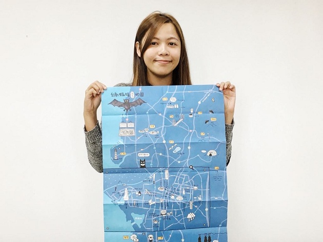 夜貓子注意 「臺南蝙蝠夜生活」手繪地圖要帶你樂遊夜臺南 | 文章內置圖片