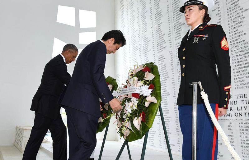 安倍晉三與歐巴馬赴珍珠港悼念 強調「絕不重蹈覆轍」 | 文章內置圖片