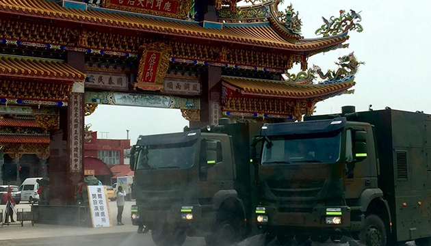 陸軍第八軍團三九化學兵群受邀參與台南市政府主辦的「民安3號暨災害防救演習」