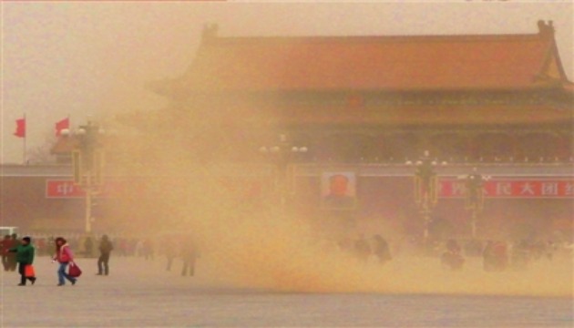 北京沙塵警訊 民眾減少外出
