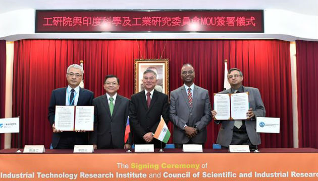 臺印兩大官方重要科技研發機構攜手並進 工業技術研究院(ITRI)與印度科學及工業研究委員會(CSIR)簽署合作備忘錄 