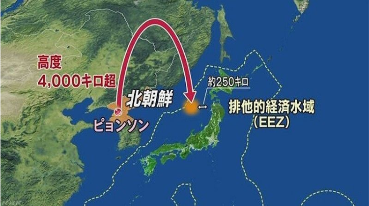 北韓今凌晨發射飛彈 落日本經濟海域 | 文章內置圖片