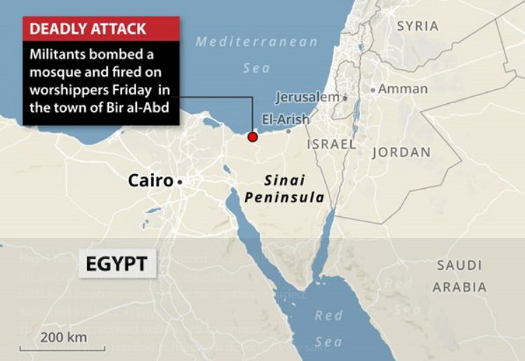 埃及恐攻305死 總統對恐怖主義宣戰 | 文章內置圖片