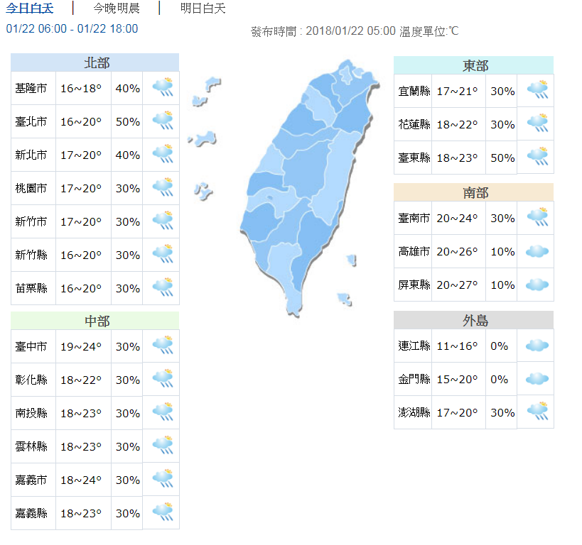 今明北东天气凉 下周冷空气恐袭台 | 文章内置图片