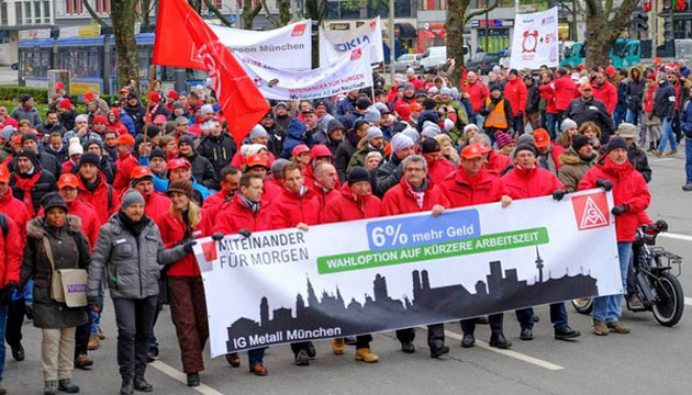 争取劳工权益 德国工会组织发动34年来最大抗争