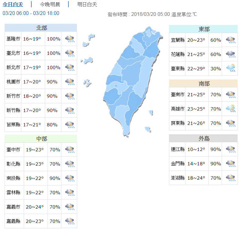 锋面通过+大陆冷气团 全台急冻！ | 文章内置图片