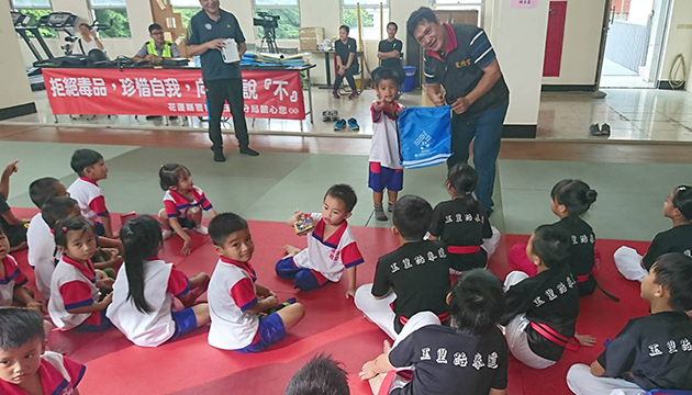 玉里分局青春專案擴大預防犯罪宣導-小小波麗士跆拳道體驗營