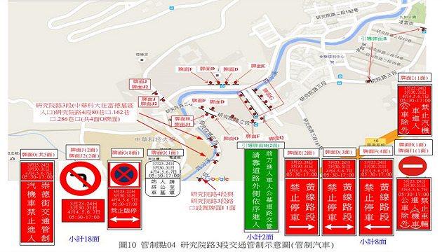 南港區「軍人公墓」清明節交通管制措施