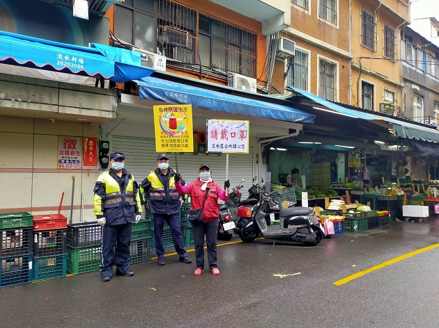 淡水警分局强化热区防疫宣导安全维护 | 文章内置图片