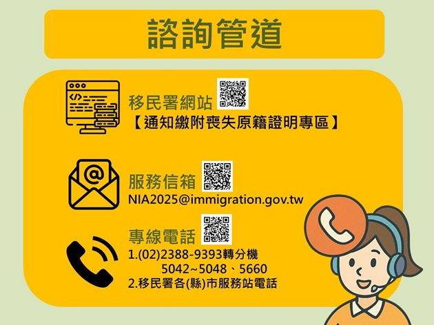 已超過5,000人完成繳附喪失原籍證明  移民署：近半個月顯著增加，呼籲儘速補繳或反映困難 | 文章內置圖片