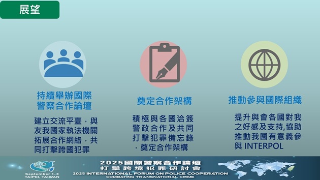 2025國際警察合作論壇圓滿落幕 內政部：推動國際警政合作 共築安全防護網 | 文章內置圖片