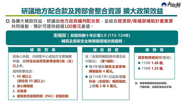 內政部跨部會並與地方政府協力整合資源 擴大老宅延壽推動效益 | 文章內置圖片